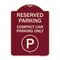Signmission Reserved Parking Compact Car Parking Heavy-Gauge Aluminum Sign, 24" x 18", BU-1824-23154 A-DES-BU-1824-23154 - alternate 1